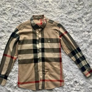 Authentic! Burberry Long-sleeve Check Cotton Shirt
